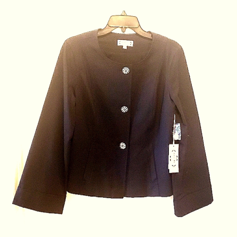 NWT Nanette Lepore blue cotton jacket sz 10